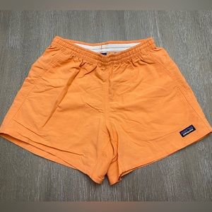 Patagonia women’s shorts, size XS, bright orange